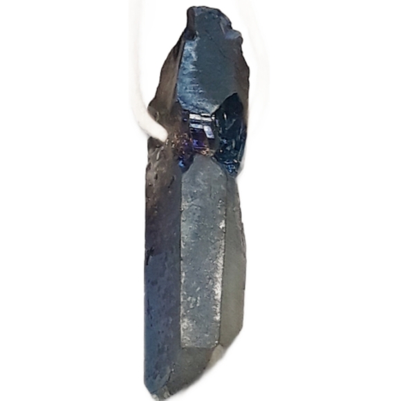 Aura Titanium Quartz Crystal Pendant Necklace - Picture 3 of 14